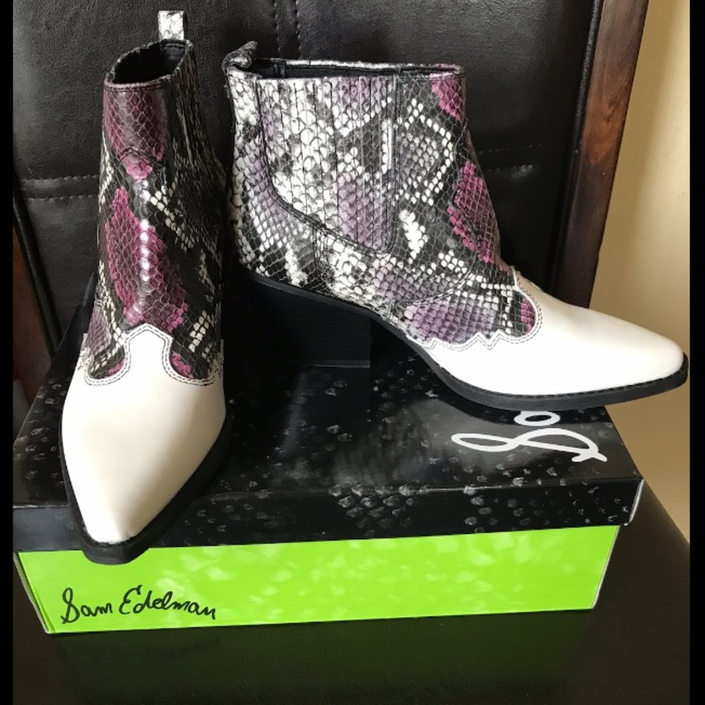 SAM EDELMAN WINONA SNAKESKIN LEATHER